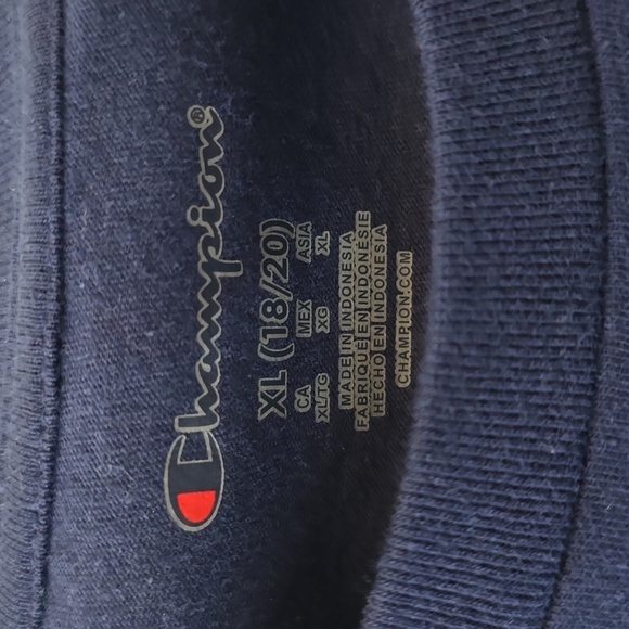 CHAMPION BRAND SIGNATURE BOYS DARK BLUE SHORT SLEEVE TEE-SHIRT SIZE XL 18/20 - Picture 8 of 15